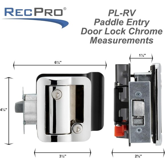 Road & Home RVP165 RV Entry Deadbolt Lock Chrome Plated 1 Pack with Keys -NEW - Picture 10 of 16